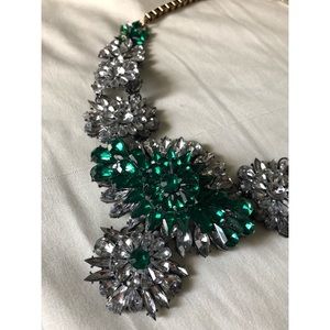 SALE* Emerald and Diamond CZ Statement Necklace